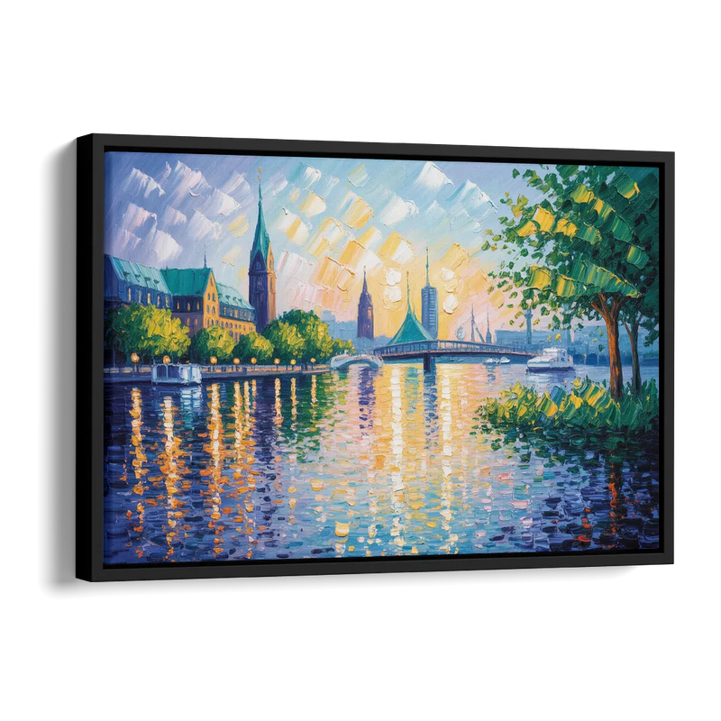 Alster Serenity Side - Black Canvas Wall Art
