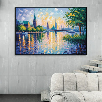 Alster Serenity Sitting Room - Black Canvas Wall Art