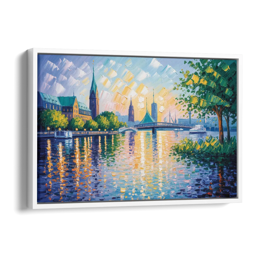 Alster Serenity Side - White Canvas Wall Art