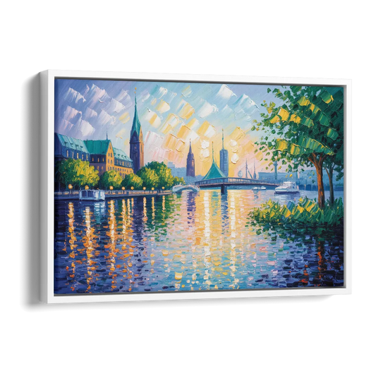 Alster Serenity Side - White Canvas Wall Art