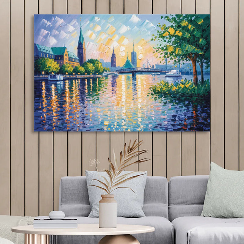 Alster Serenity Sitting Room - Canvas Wall Art