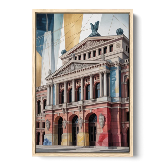 Alte Oper Majesty - Oak Framed Canvas Wall Art - Front