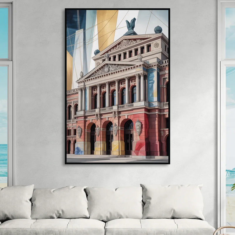 Alte Oper Majesty Living Room - Black Canvas Wall Art