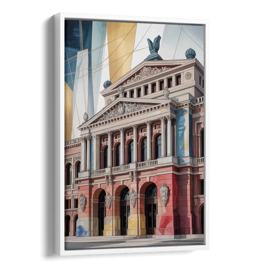 Alte Oper Majesty Side - White Canvas Wall Art