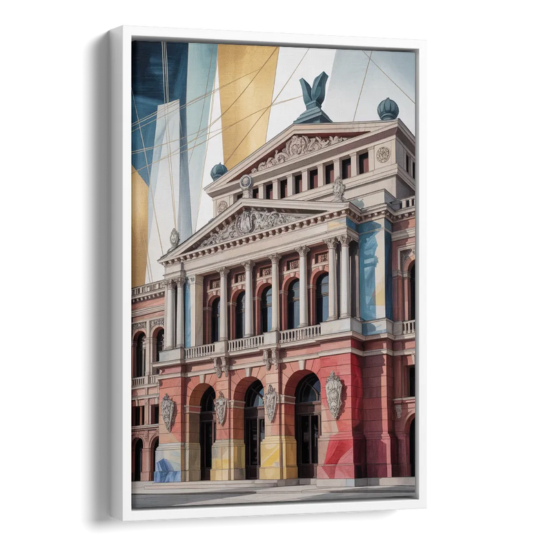 Alte Oper Majesty Side - White Canvas Wall Art