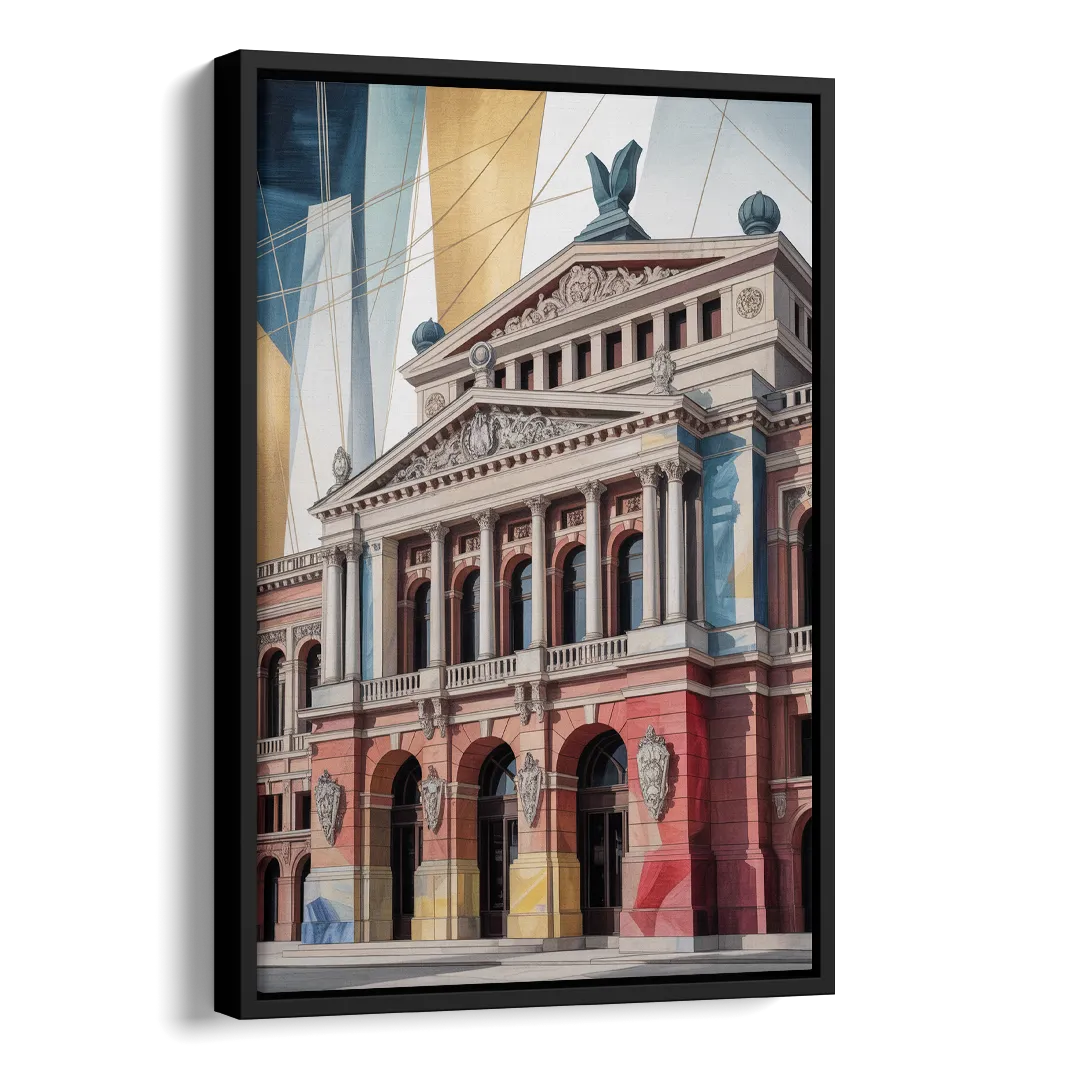 Alte Oper Majesty Side - Black Canvas Wall Art
