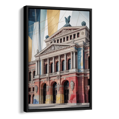 Alte Oper Majesty Side - Black Canvas Wall Art