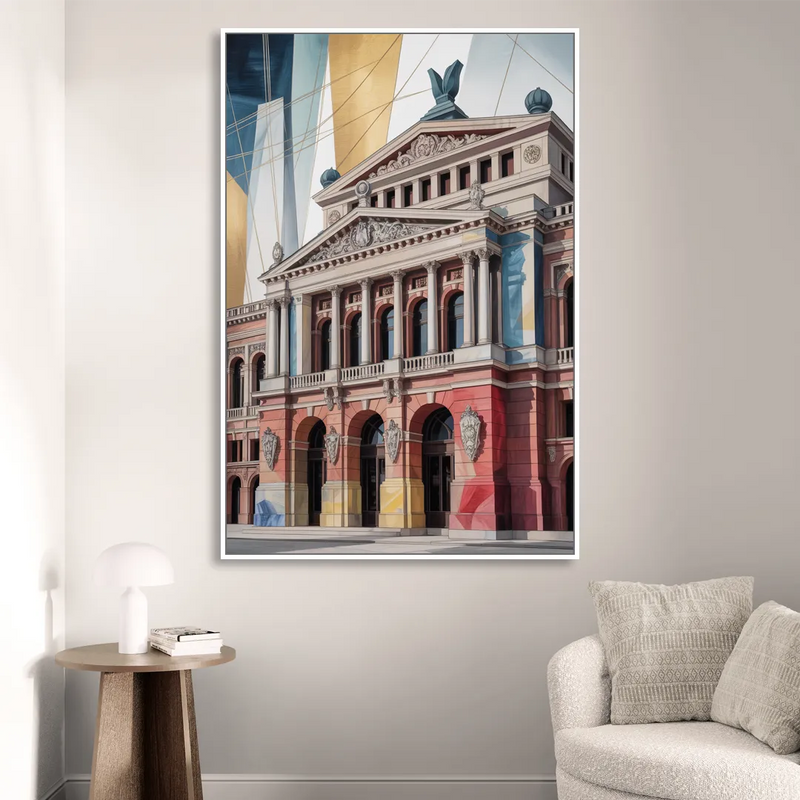 Alte Oper Majesty Sitting Room - White Canvas Wall Art