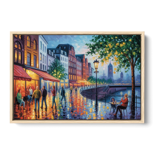 Altstadt Charm - Oak Framed Canvas Wall Art - Front