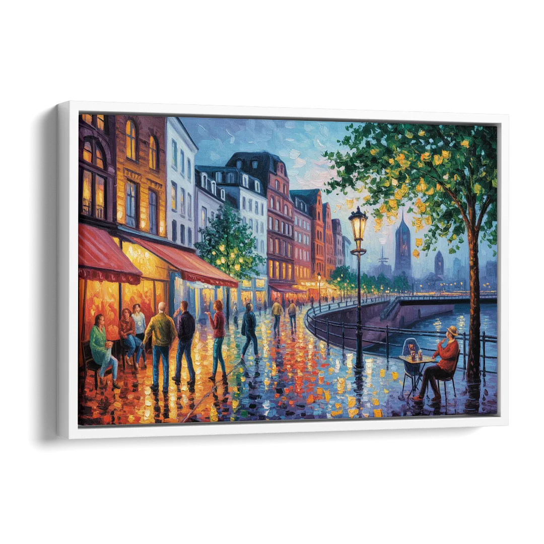 Altstadt Charm Side - White Canvas Wall Art