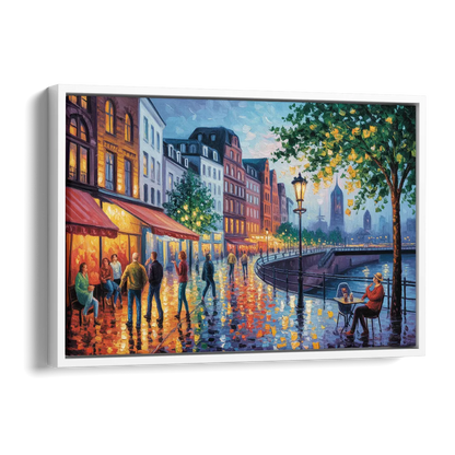 Altstadt Charm Side - White Canvas Wall Art