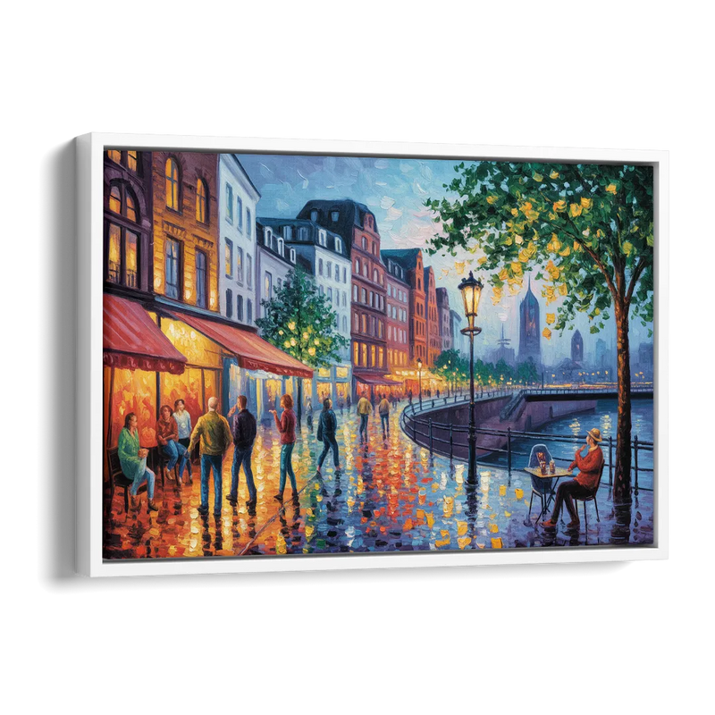 Altstadt Charm Side - White Canvas Wall Art