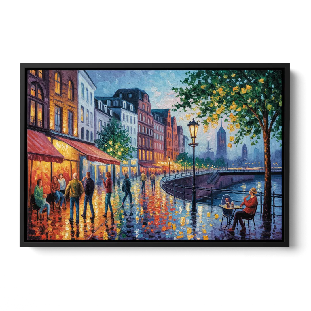 Altstadt Charm Front - Black Canvas Wall Art