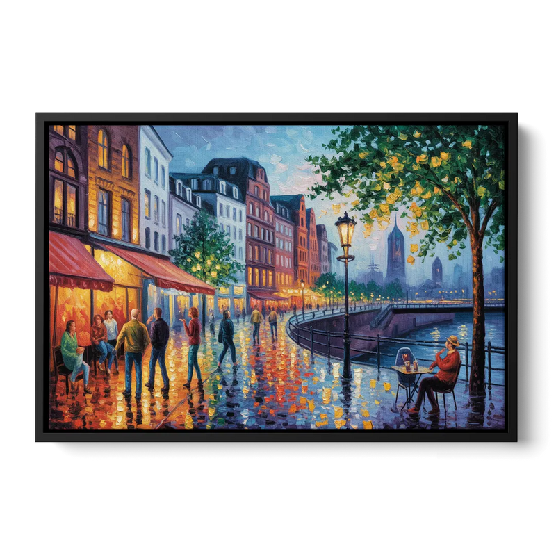 Altstadt Charm Front - Black Canvas Wall Art