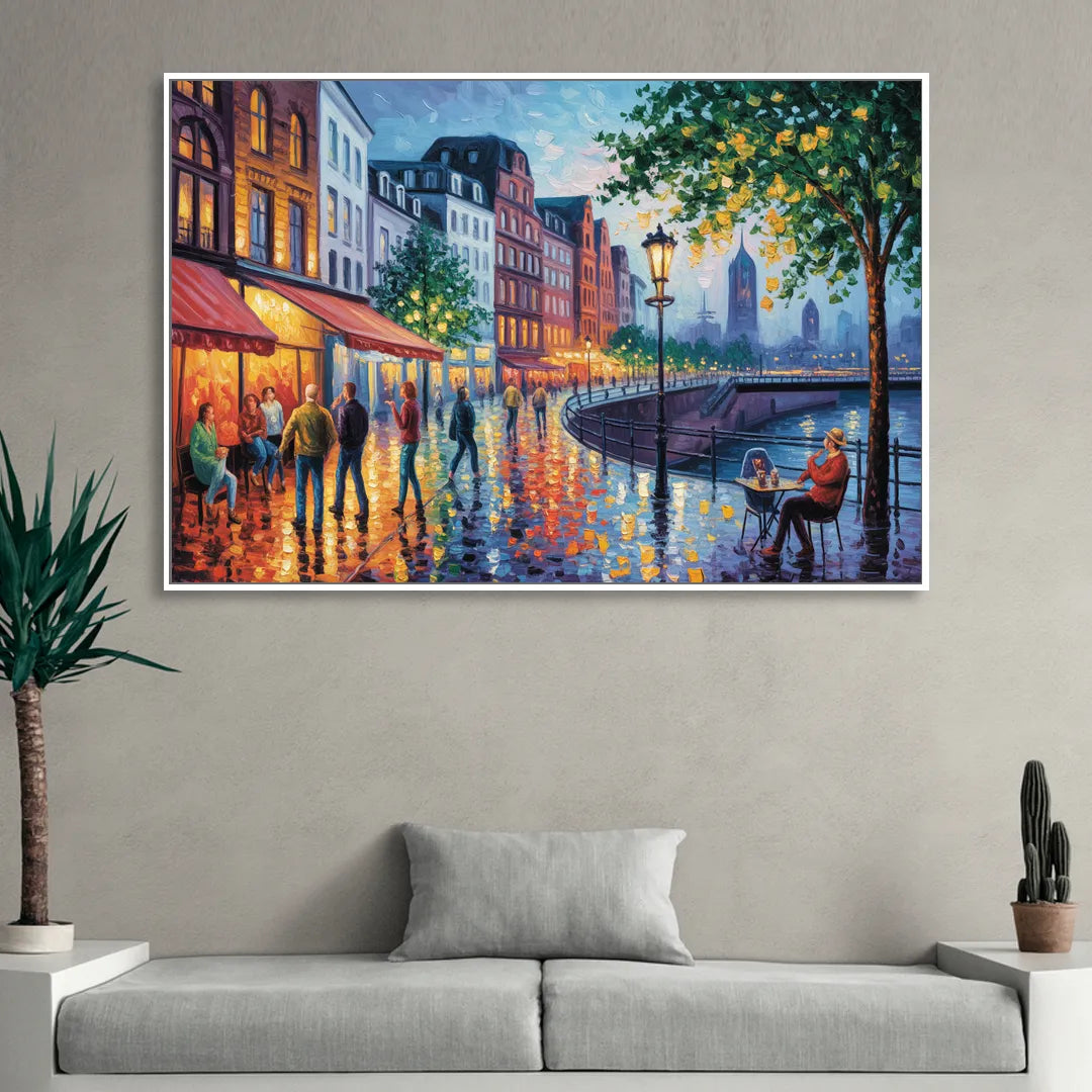 Altstadt Charm Sitting Room - White Canvas Wall Art