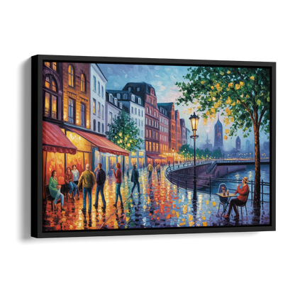 Altstadt Charm Side - Black Canvas Wall Art