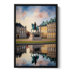 Amalienborg Majesty - Black Framed Canvas Wall Art - Front