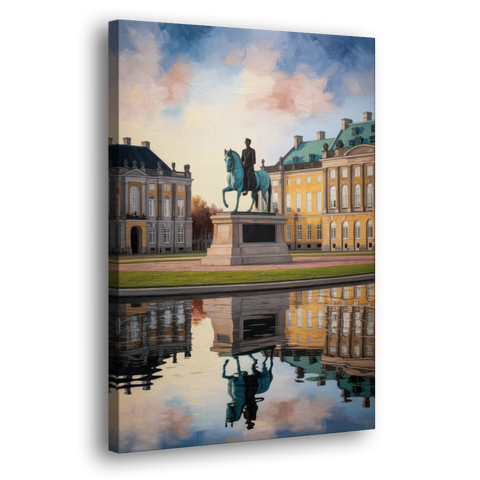 Amalienborg Majesty - Canvas Wall Art - Side