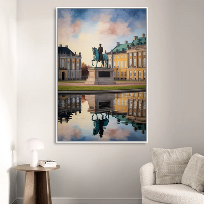 Amalienborg Majesty Living Room - White Canvas Wall Art