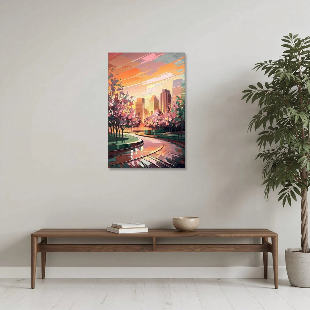 Anaheim Cityscape Vibes - Canvas Wall Art - Coffee Table - 24x36
