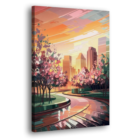 Anaheim Cityscape Vibes - Canvas Wall Art - Side
