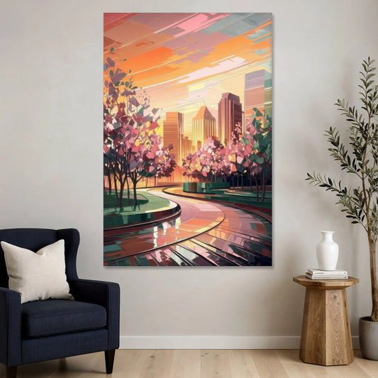 Anaheim Cityscape Vibes - Canvas Wall Art - Sofa - 40x60