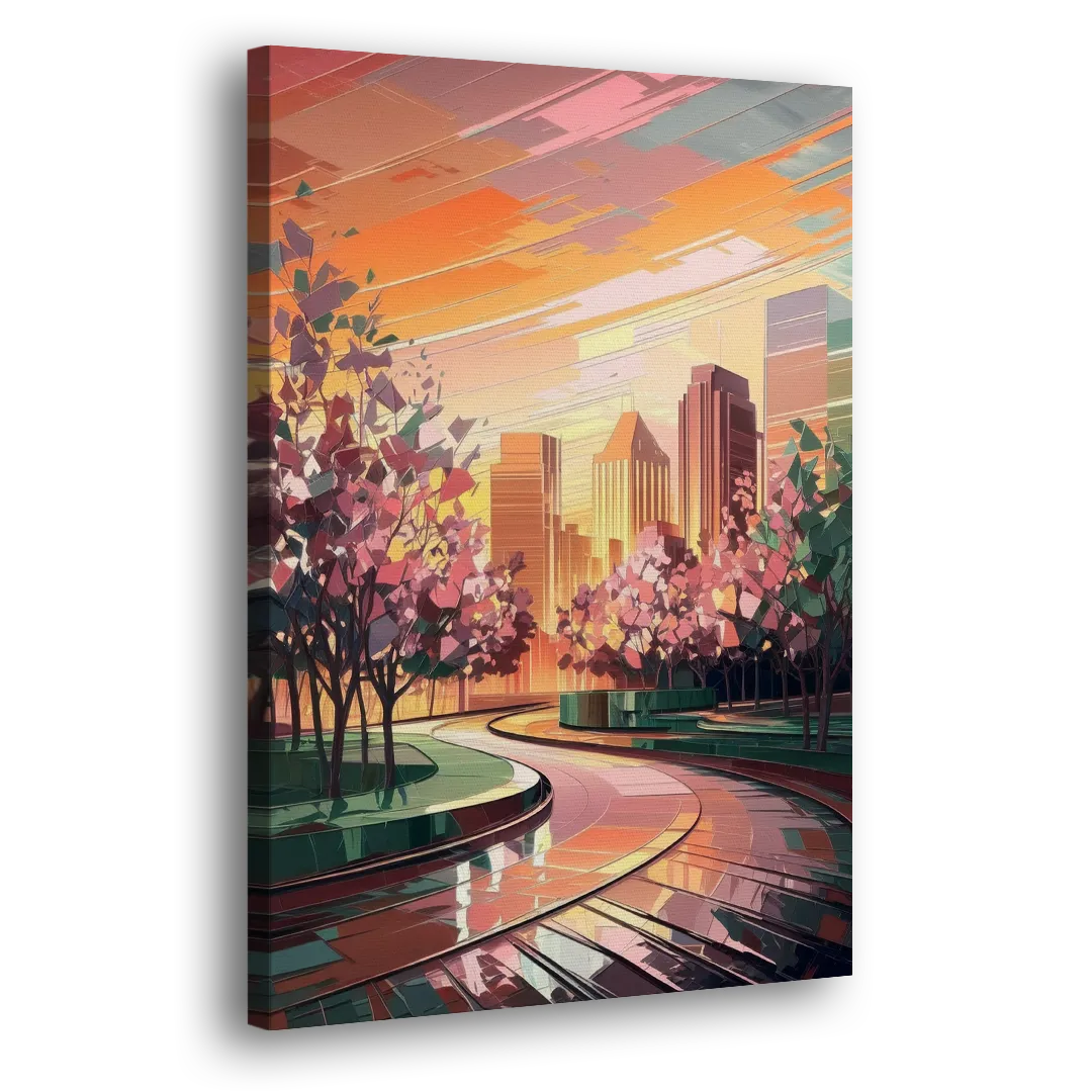 Anaheim Cityscape Vibes Side - Canvas Wall Art