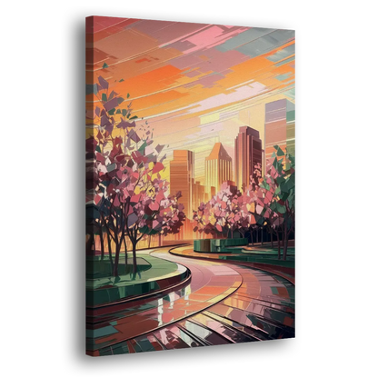 Anaheim Cityscape Vibes Side - Canvas Wall Art