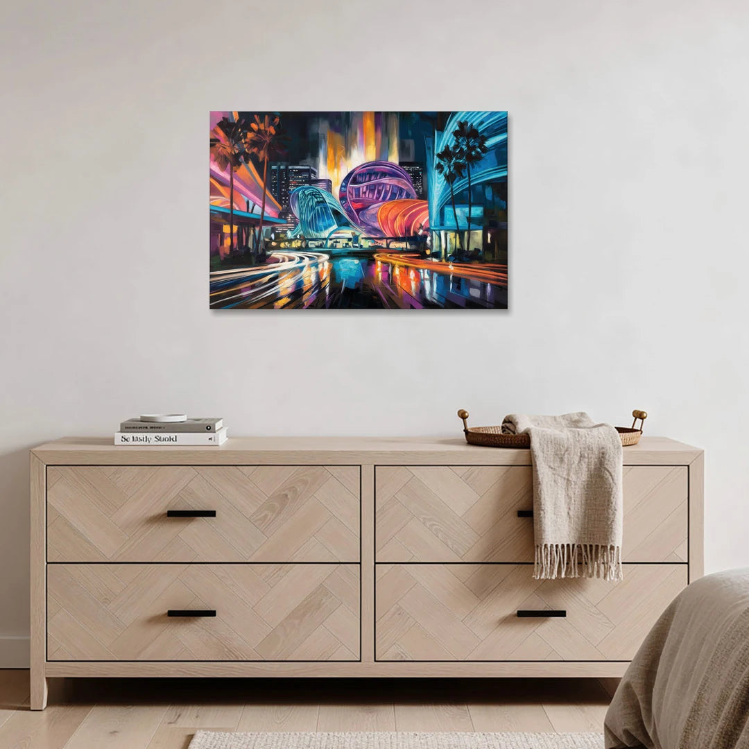Anaheim Downtown Glow - Canvas Wall Art - Coffee Table - 36x24