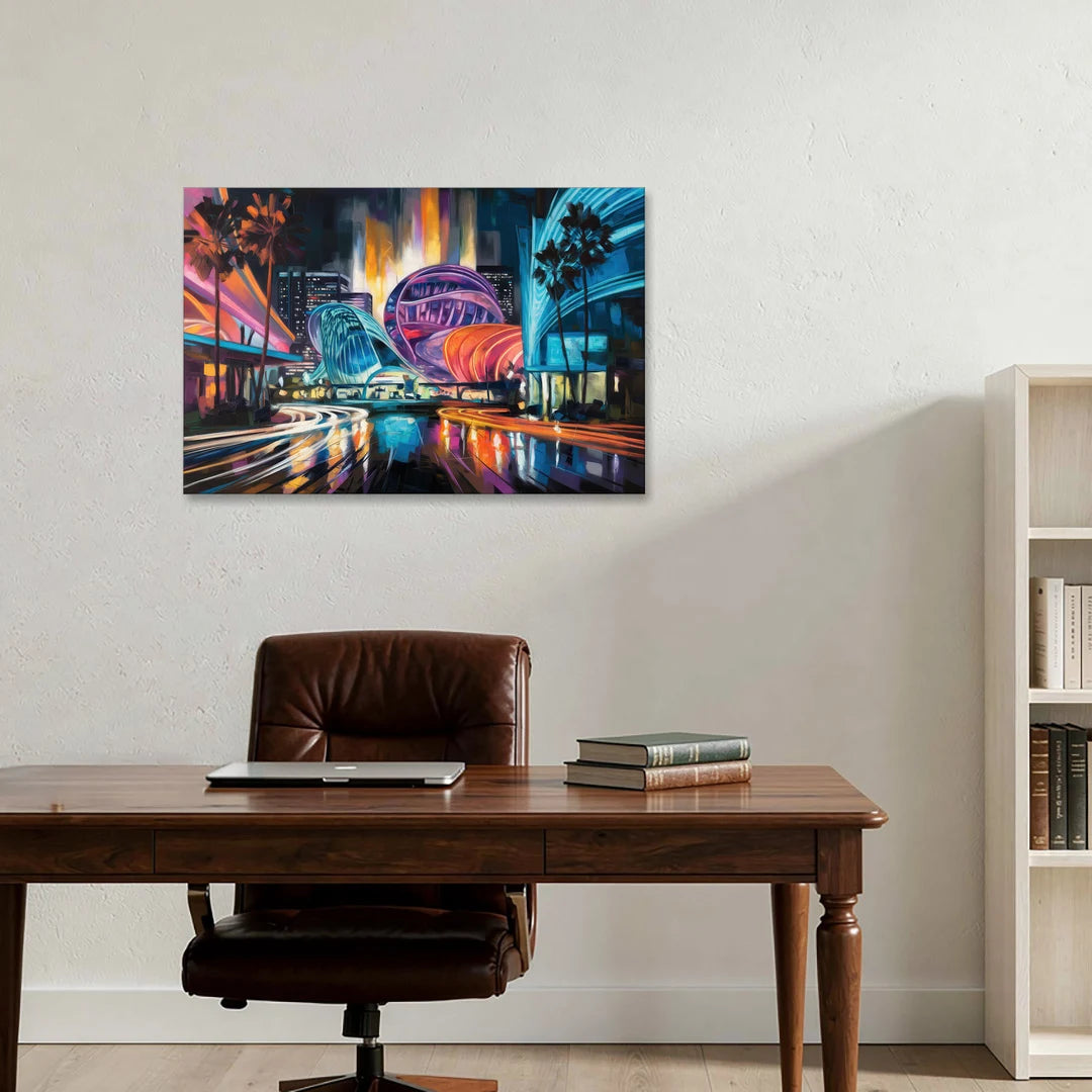 Anaheim Downtown Glow - Canvas Wall Art - Office - 36x24