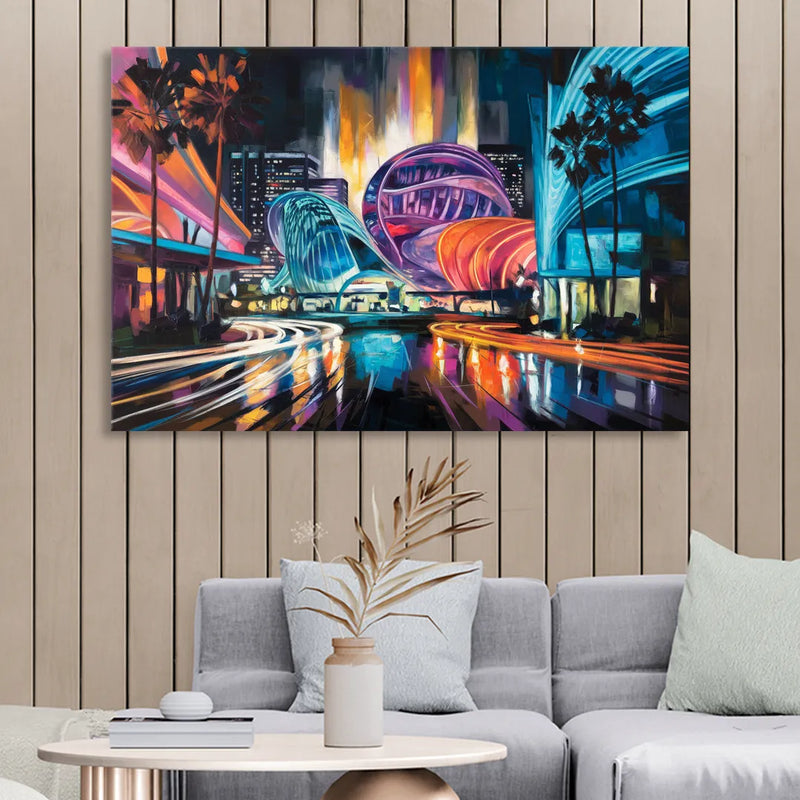 Anaheim Downtown Glow Sitting Room - Canvas Wall Art