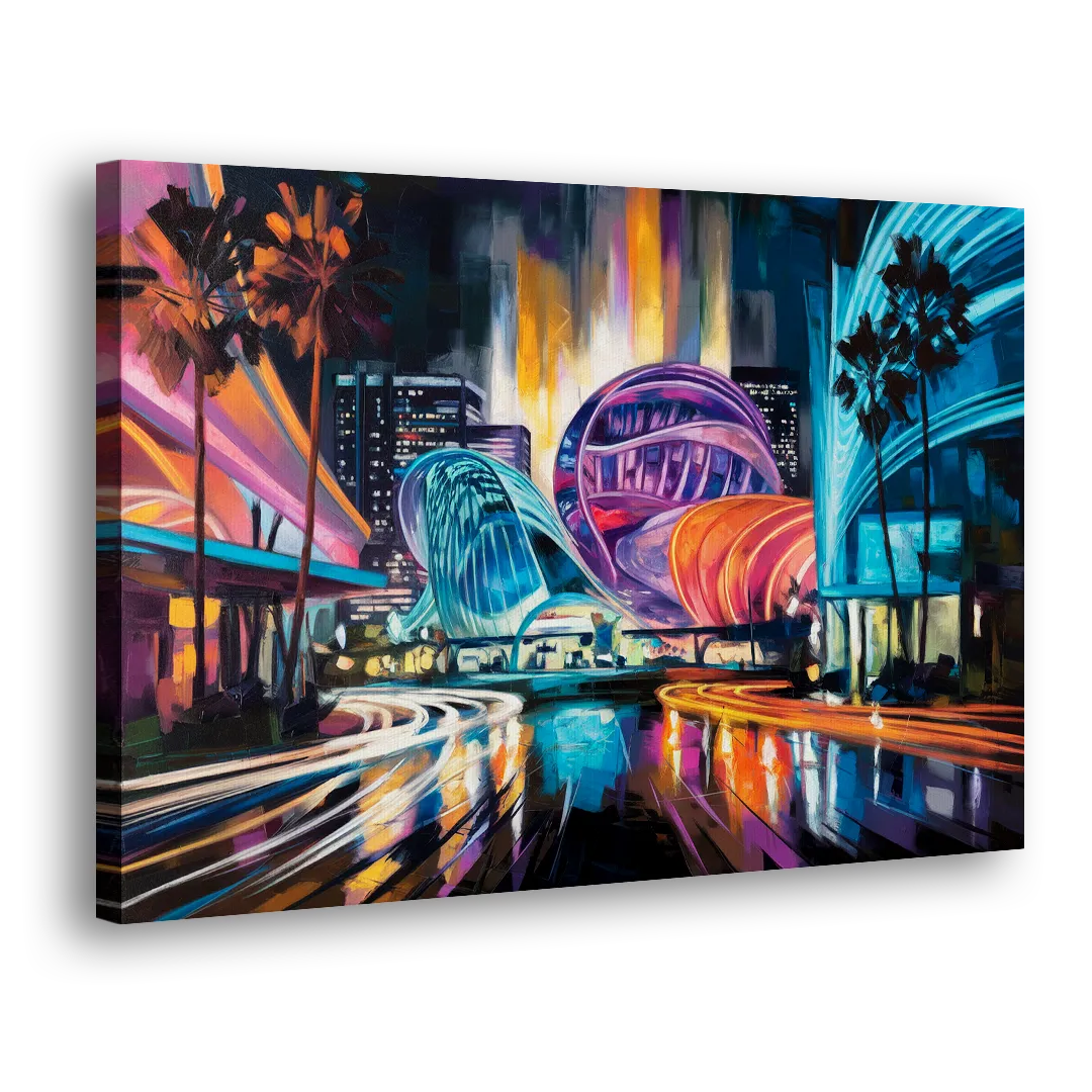 Anaheim Downtown Glow Side - Canvas Wall Art