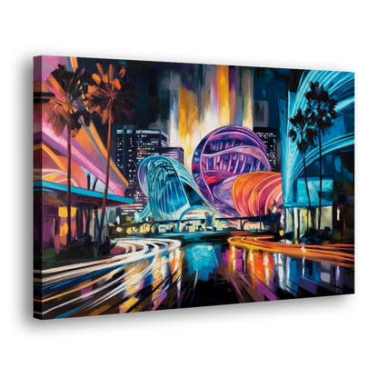 Anaheim Downtown Glow Side - Canvas Wall Art