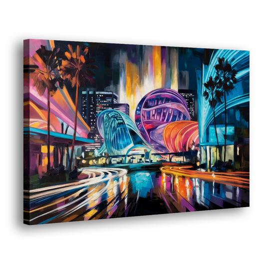 Anaheim Downtown Glow Side - Canvas Wall Art