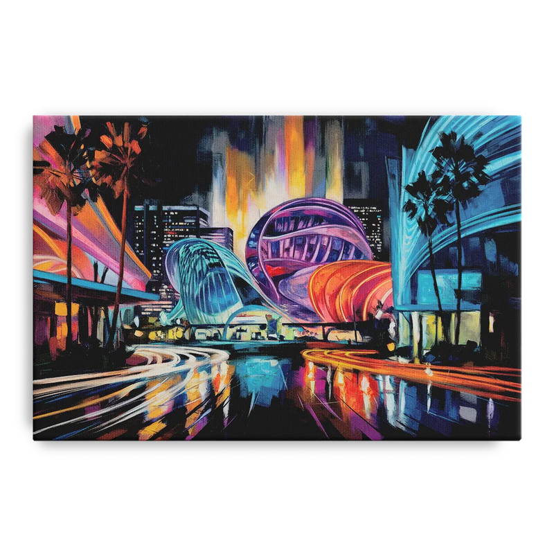Anaheim Downtown Glow Front - Canvas Wall Art