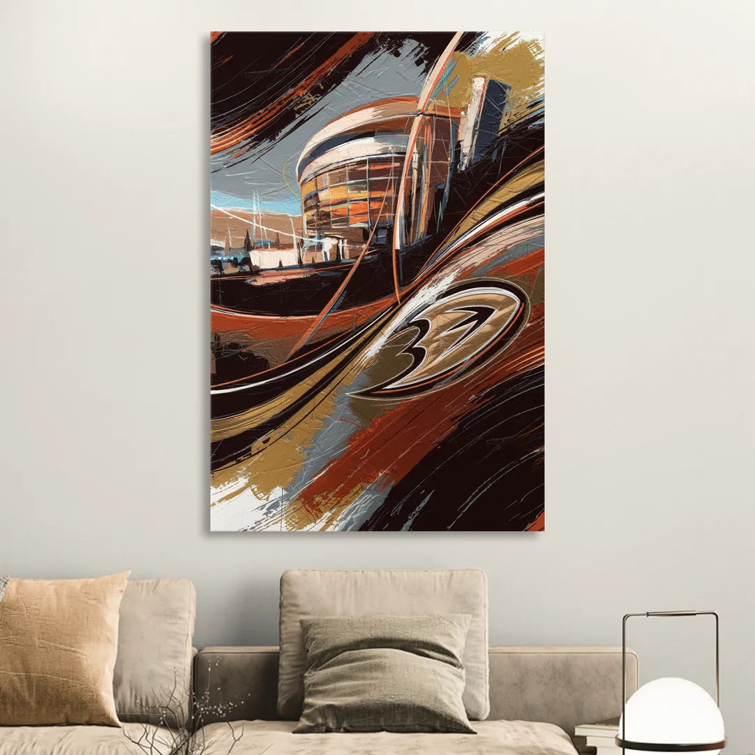Anaheim Ducks Legacy Sitting Room - Canvas Wall Art