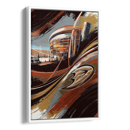 Anaheim Ducks Legacy Side - White Canvas Wall Art