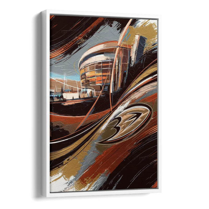 Anaheim Ducks Legacy Side - White Canvas Wall Art