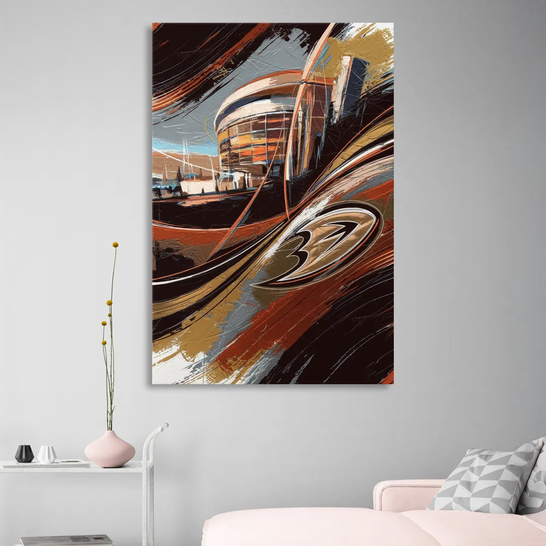 Anaheim Ducks Legacy Living Room - Canvas Wall Art