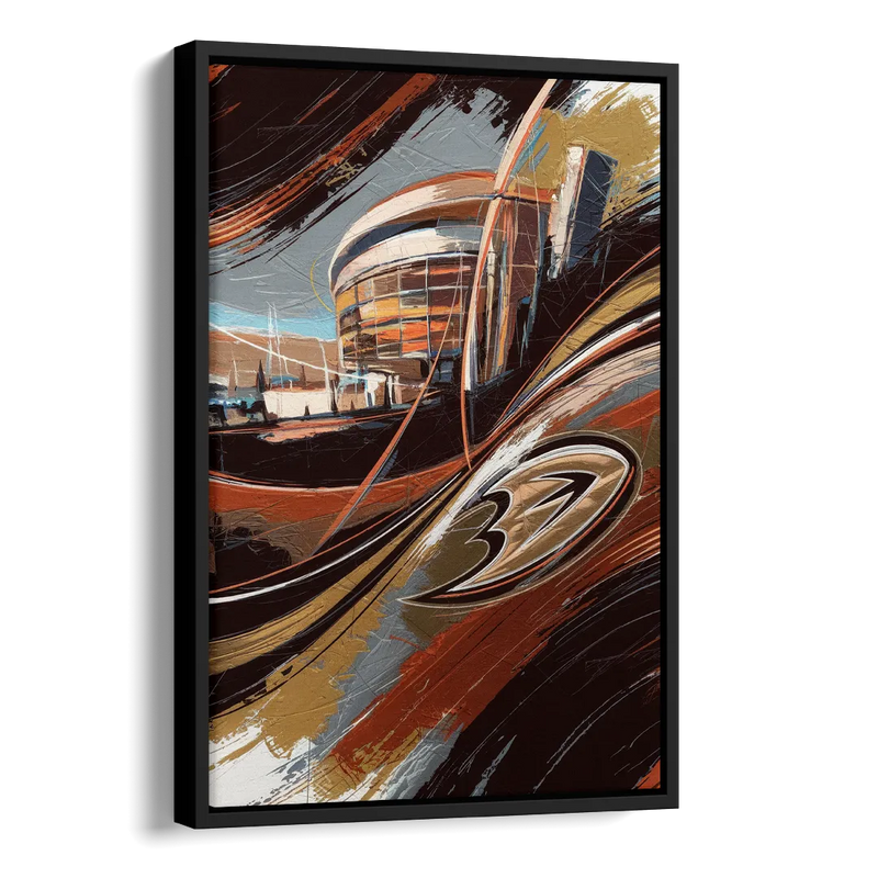 Anaheim Ducks Legacy Side - Black Canvas Wall Art