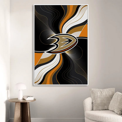 Anaheim Ducks Pride Living Room - White Canvas Wall Art