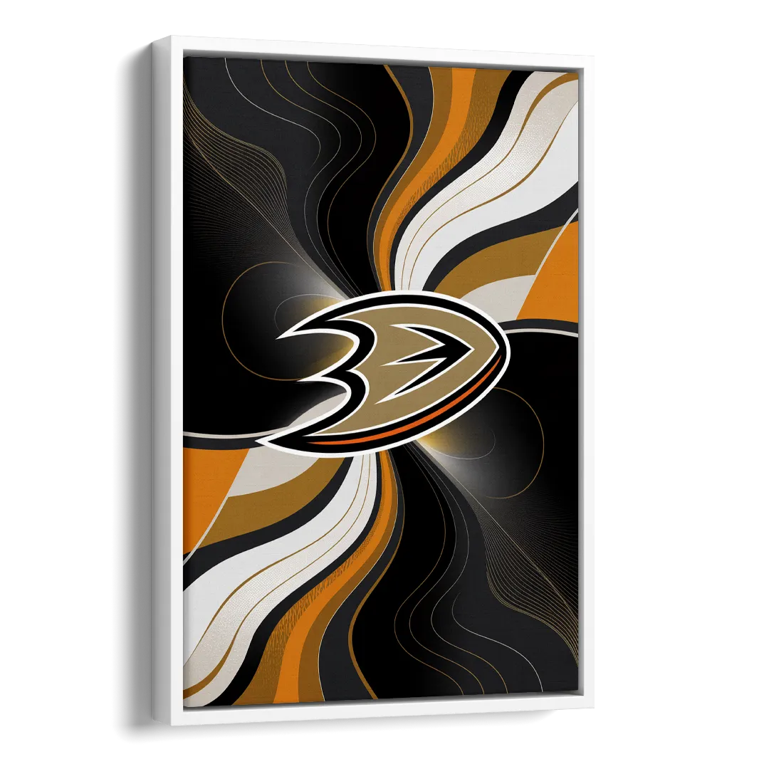 Anaheim Ducks Pride Side - White Canvas Wall Art