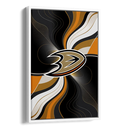 Anaheim Ducks Pride Side - White Canvas Wall Art