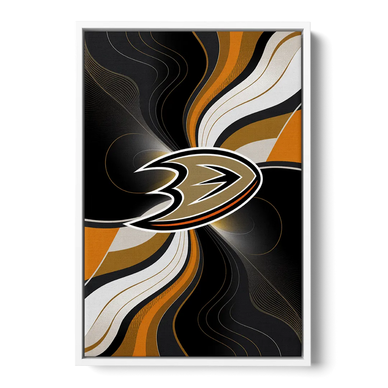 Anaheim Ducks Pride Front - White Canvas Wall Art