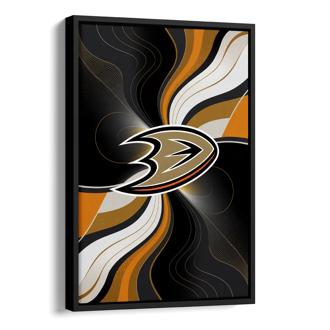 Anaheim Ducks Pride Side - Black Canvas Wall Art