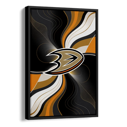 Anaheim Ducks Pride Side - Black Canvas Wall Art