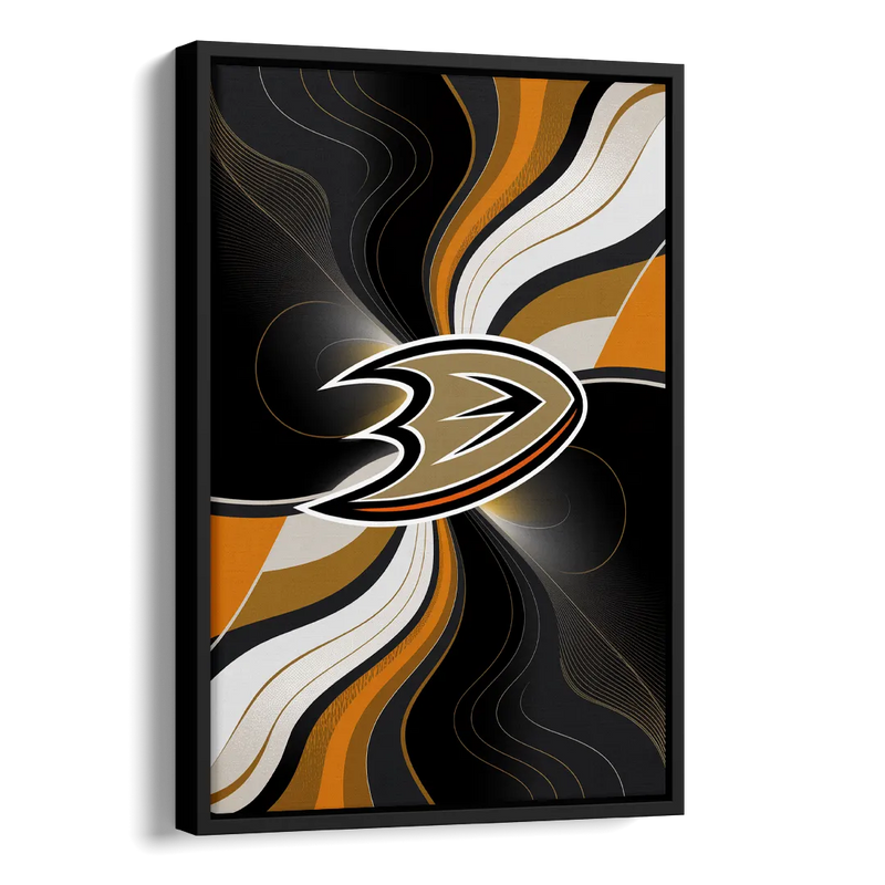 Anaheim Ducks Pride Side - Black Canvas Wall Art