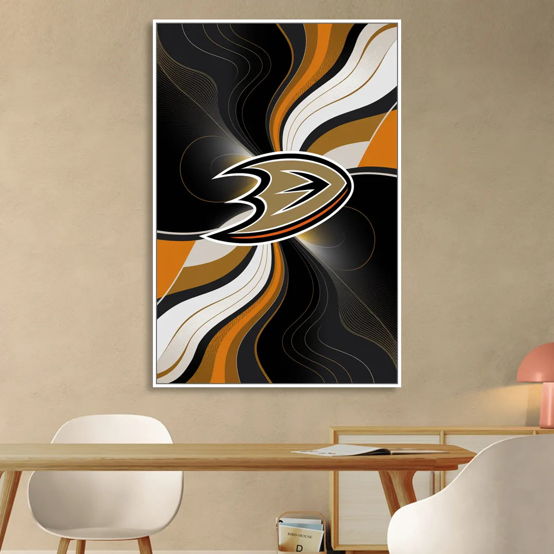 Anaheim Ducks Pride Sitting Room - White Canvas Wall Art