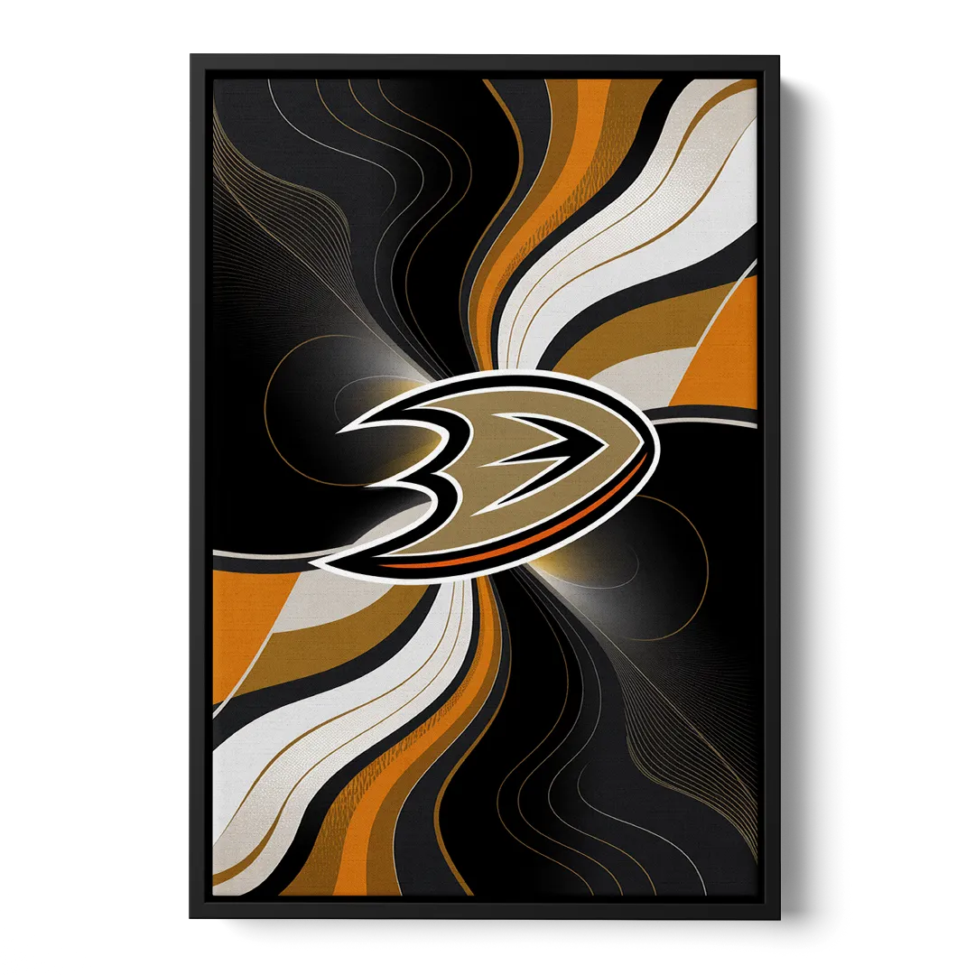 Anaheim Ducks Pride Front - Black Canvas Wall Art
