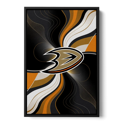 Anaheim Ducks Pride Front - Black Canvas Wall Art